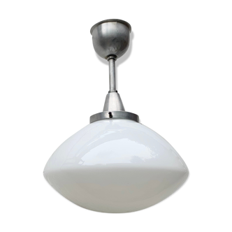 Art deco pendant light with opal glass shade #d320