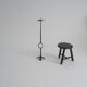 Wrought iron standing candle stick holder