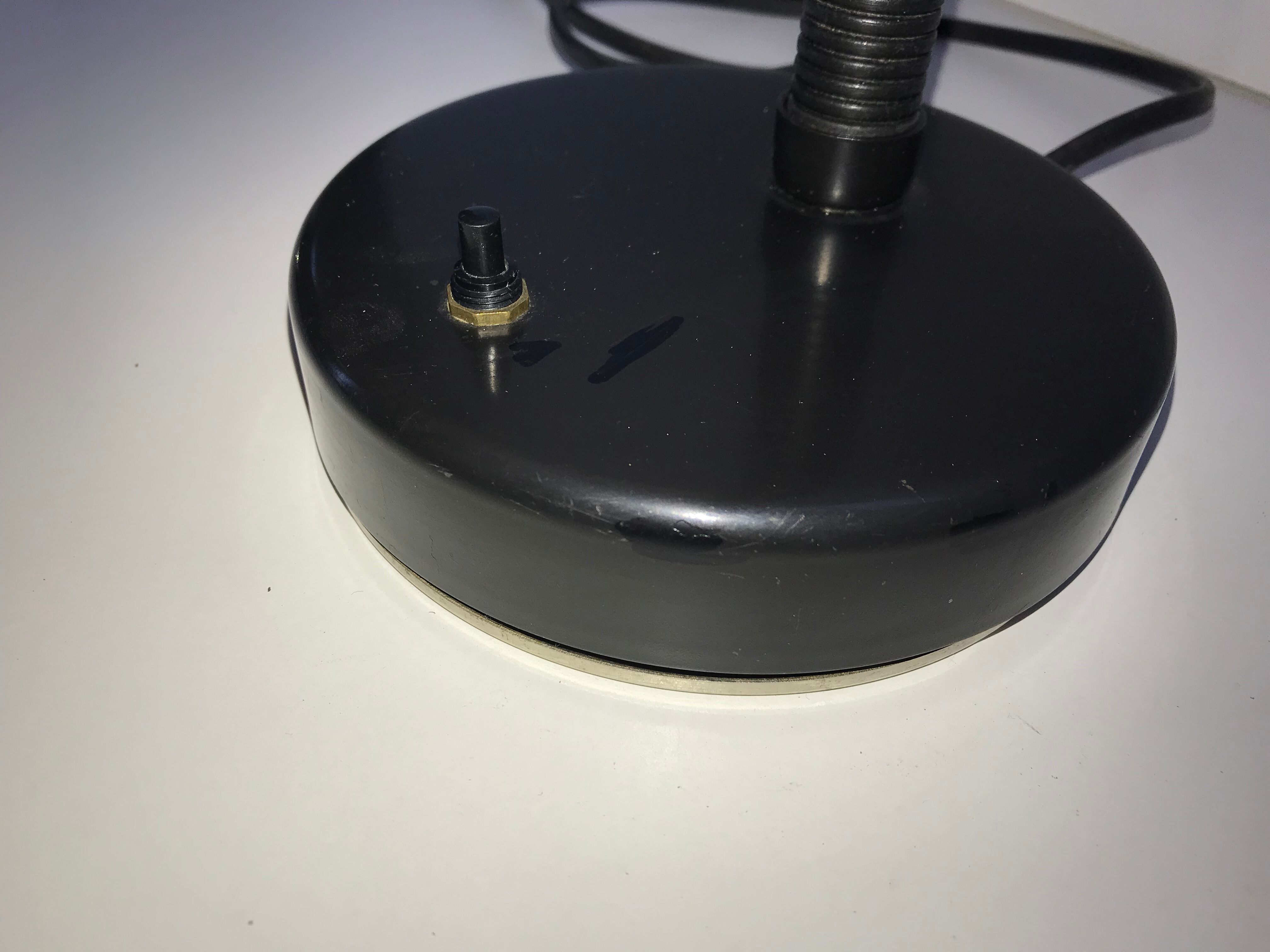 Black desk lamp made in gdr