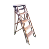 Old renovated folding painter stepladder