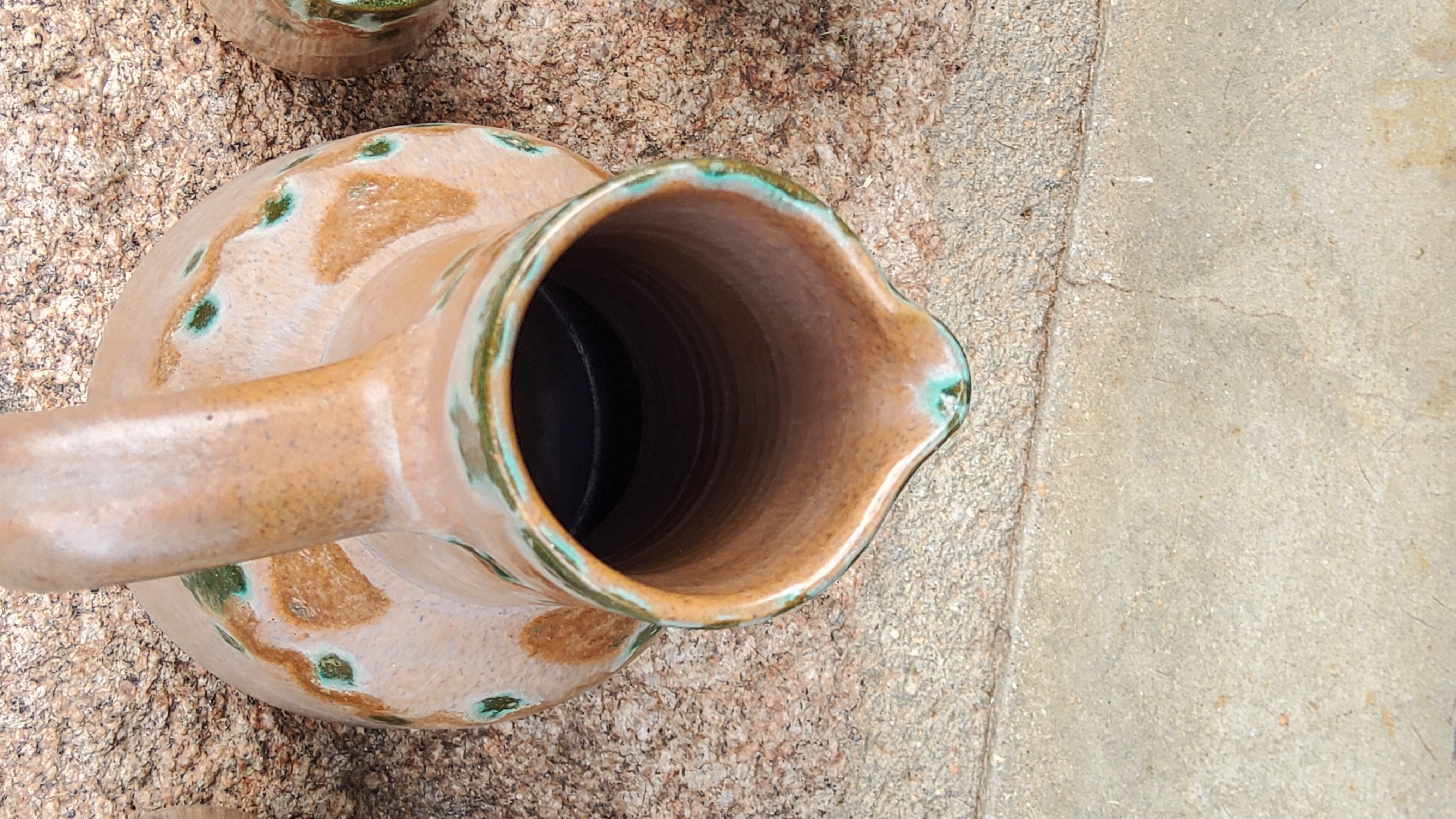 Orangeade service from the 70s in glazed terracotta