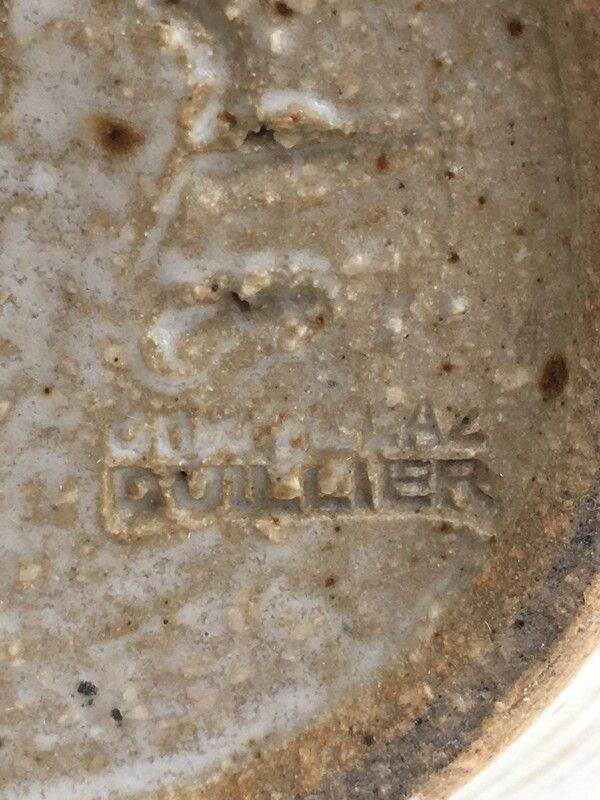 Small stoneware soliflore vase signed Edouard Chapallaz