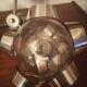 Chandelier chrome flowers 3 balls 1970