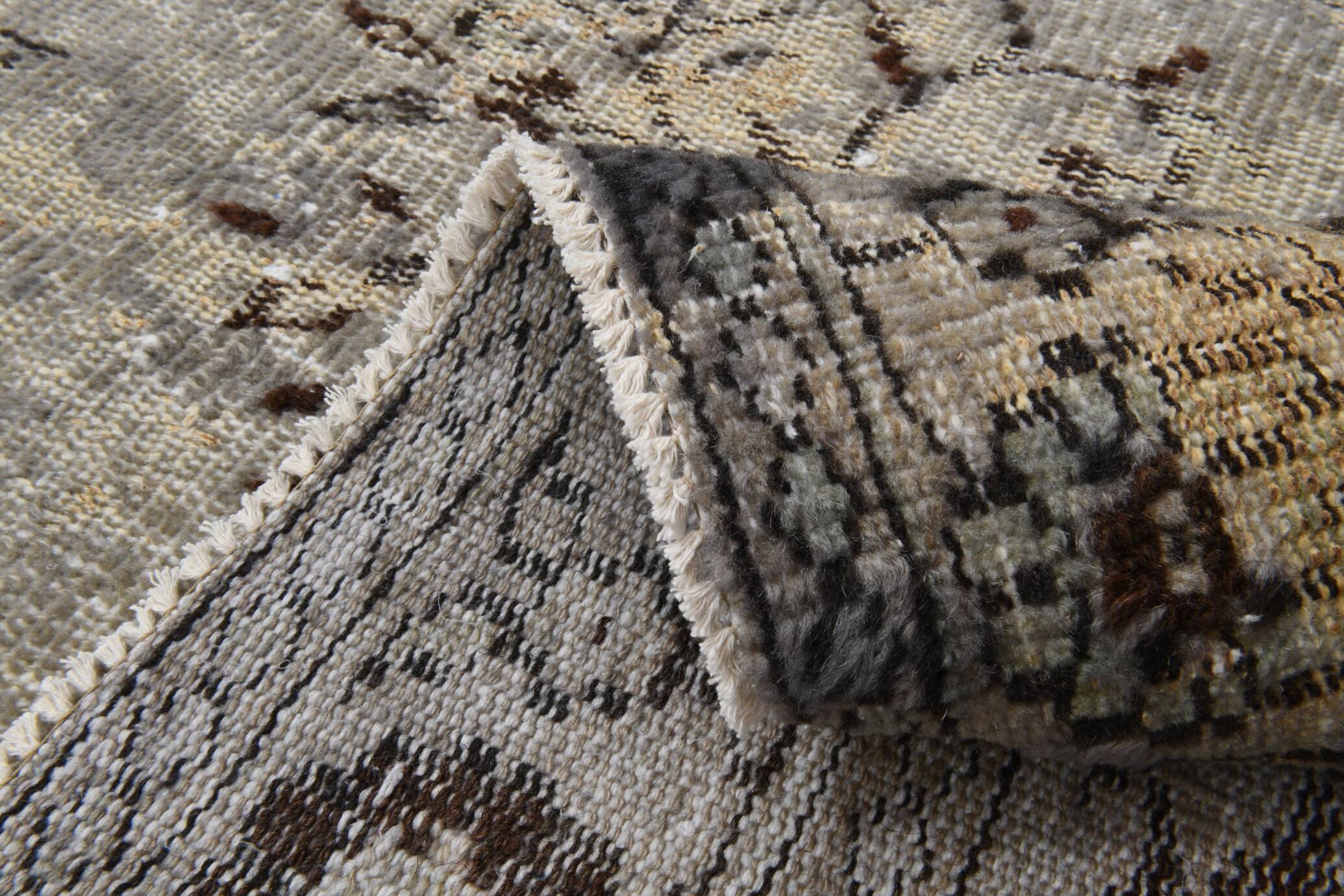 5x10 Distressed Brown Vintage Rug, 164x295Cm