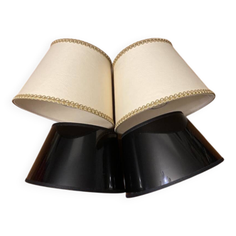 4 lampshades, including 1 free, cream and black