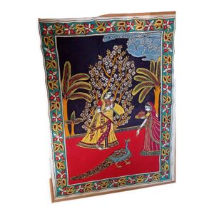 Peinture sur soie indienne