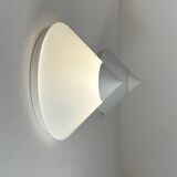 Pair of vintage Limburg wall lights, metal and opaline, Germany 1970