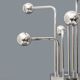 Chrome metal coat rack floor lamp, 1970s