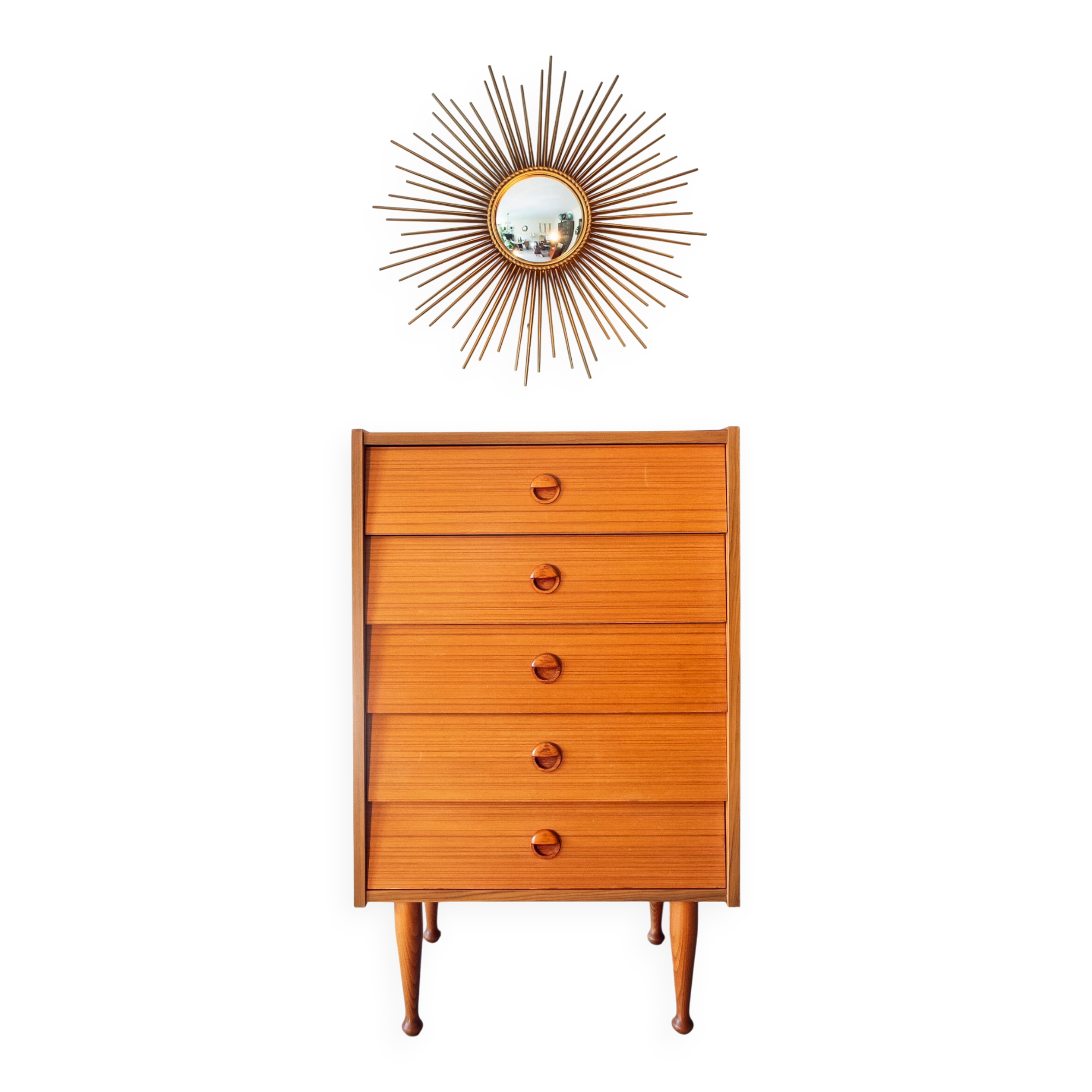Commode chiffonnier scandinave teck, année 60