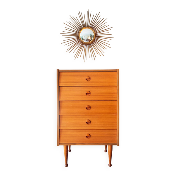 Commode chiffonnier scandinave teck, année 60