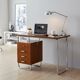 Bauhaus Writing Desk in Oak and Chrome by R. Slezák, Czech, 1930s