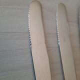 Set of 6 silver metal knives