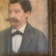 Portrait of a man with a moustache – Original 19th-century pastel – Stucco frame