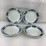 4 Assiettes creuses anciennes Badonviller France
