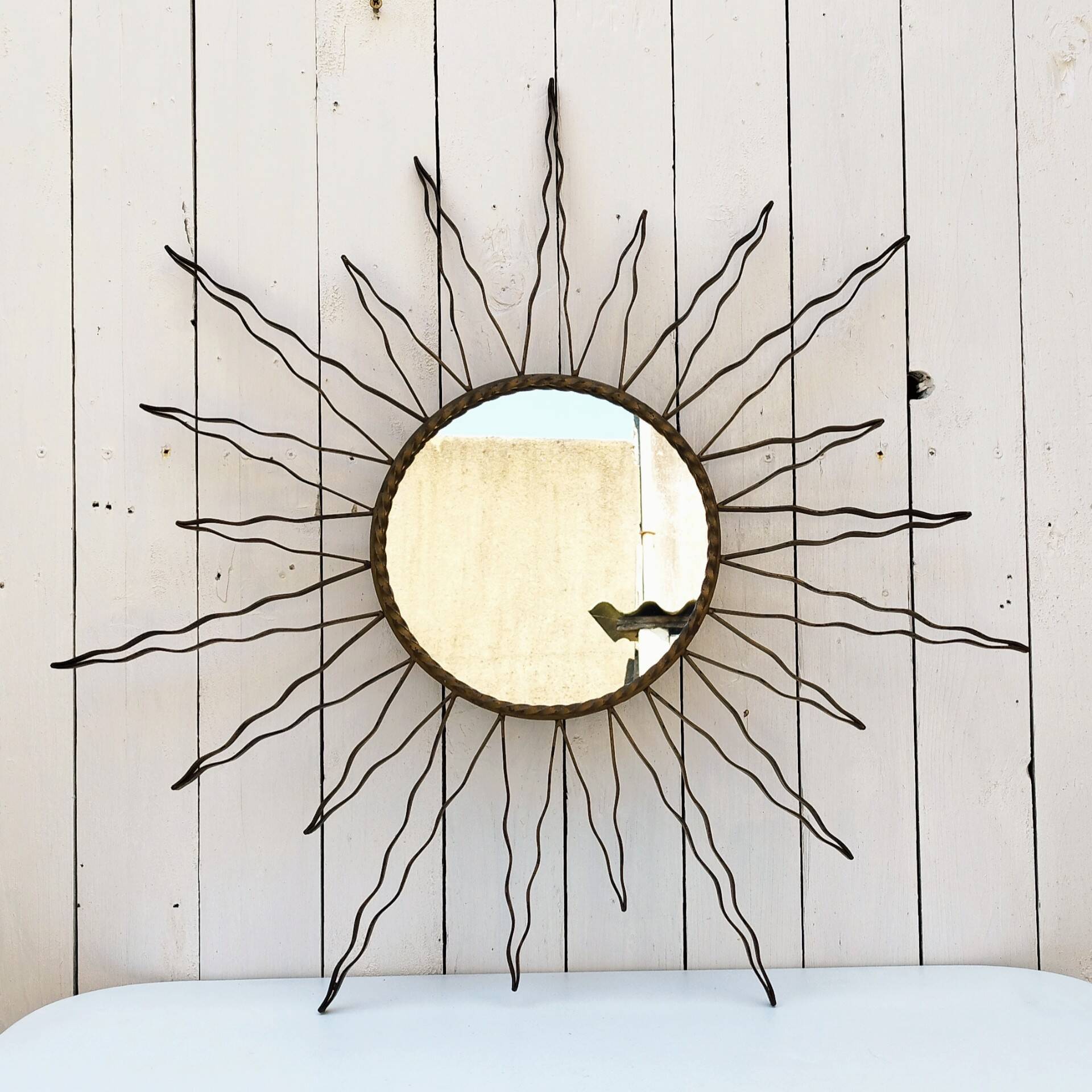 Large vintage 50's designer sun mirror