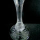 Pair of glass torch candlesticks