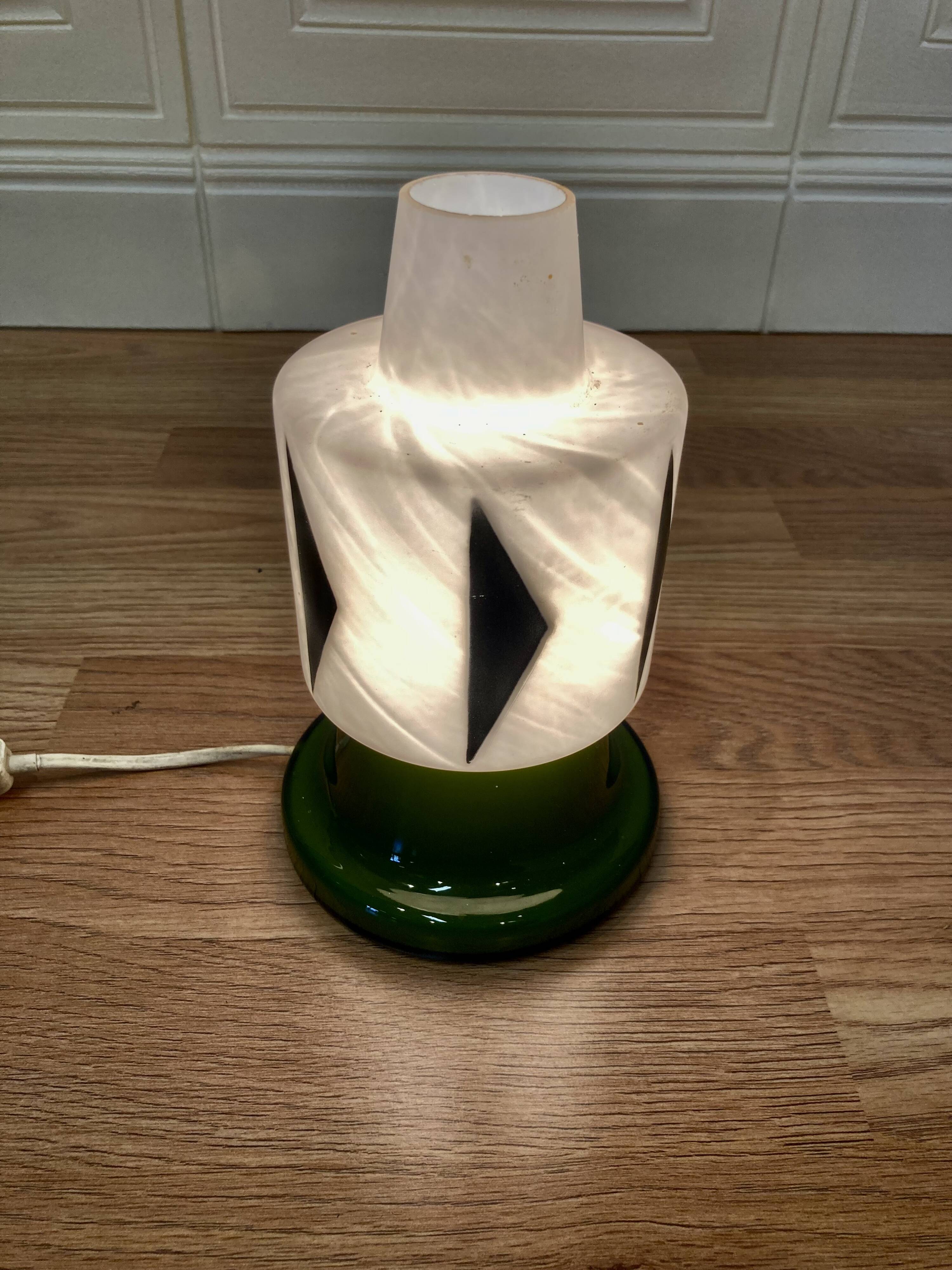 Opaline lamp "Scandinavian design 1950".