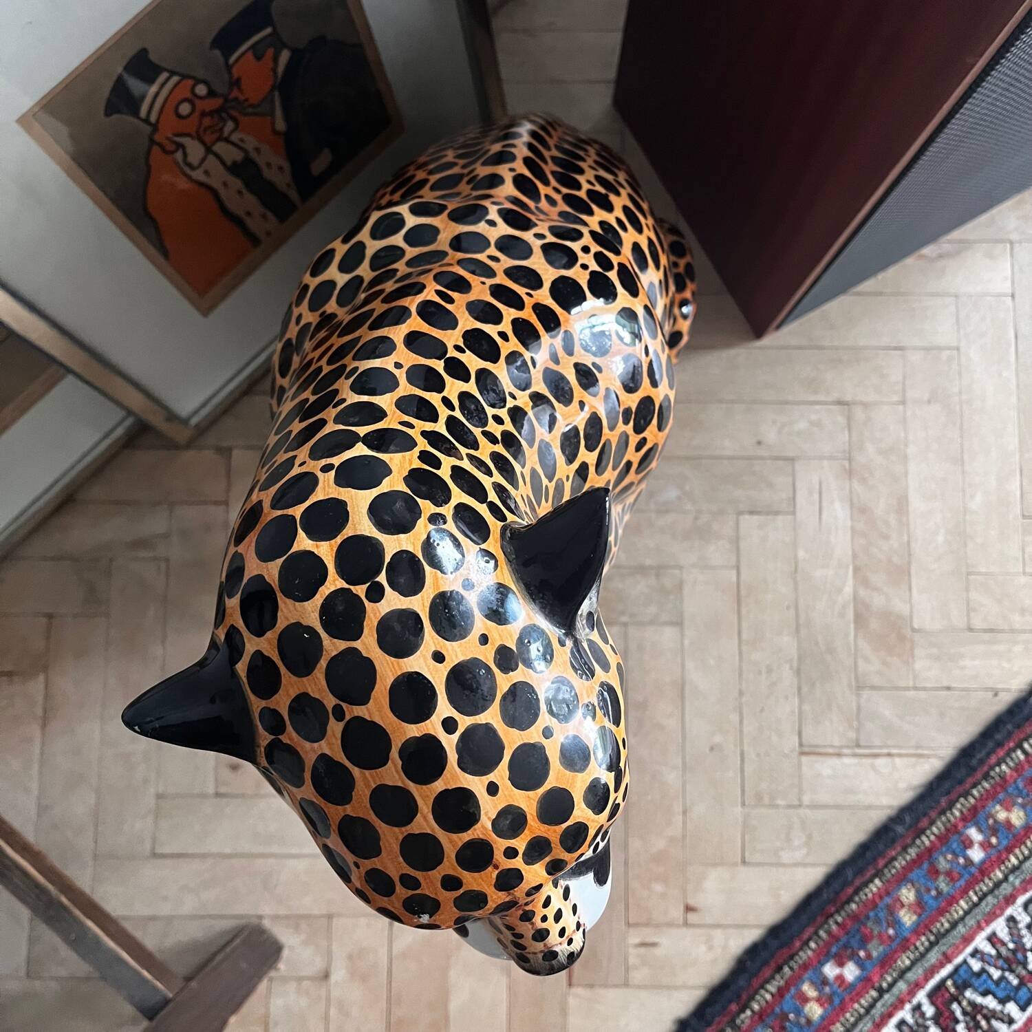 Vintage Ceramic Cheetah, 1970’s Italy