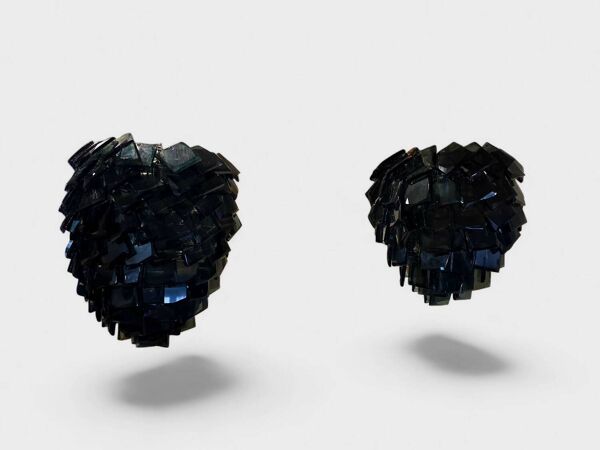 2 suspensions en verre recyclé, Maison Spiridon Paris