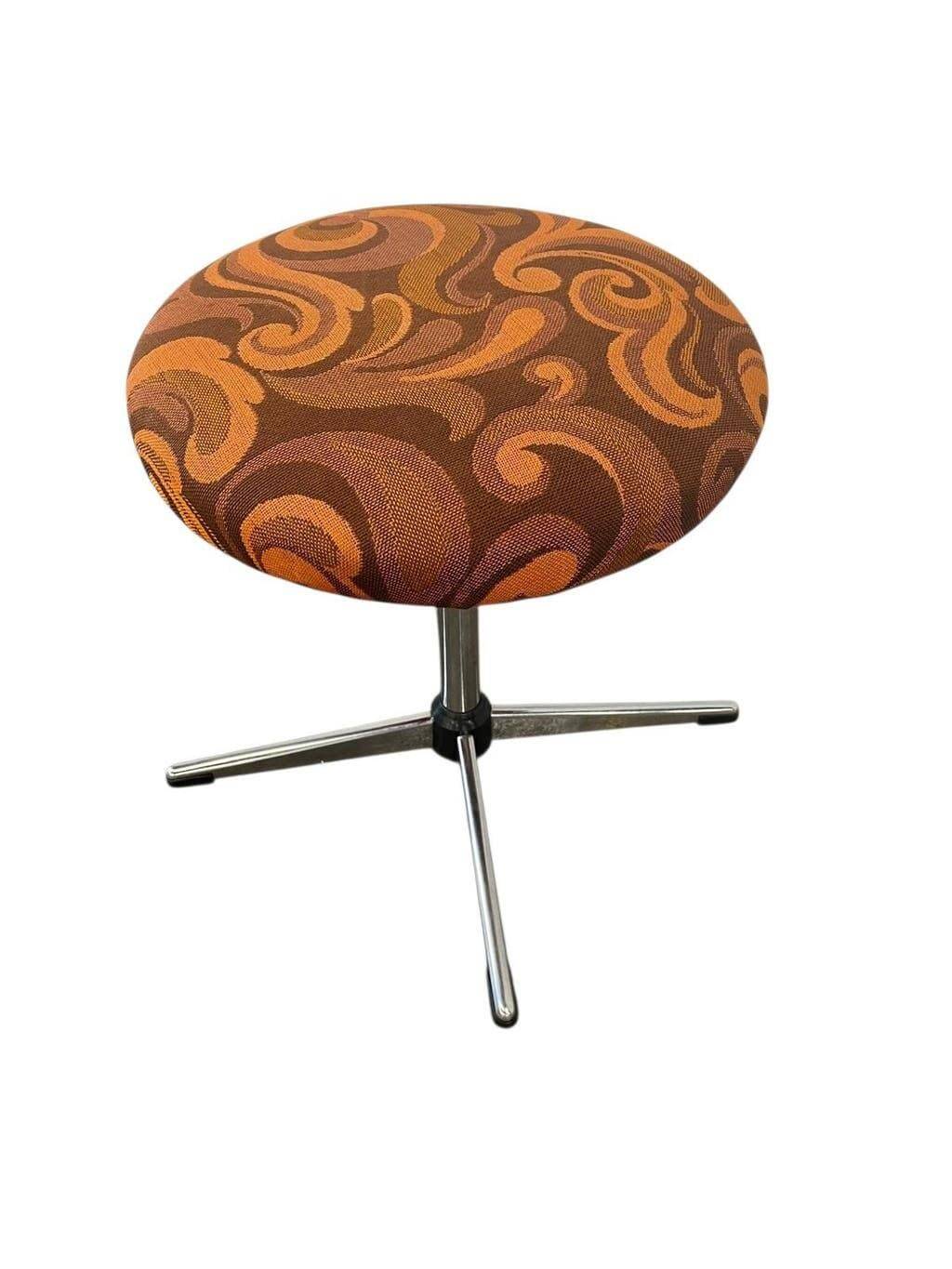 Vintage 70s pouf/stool with star base.