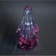 Pink bohemian glass basket, Czechoslovakia, 1960s