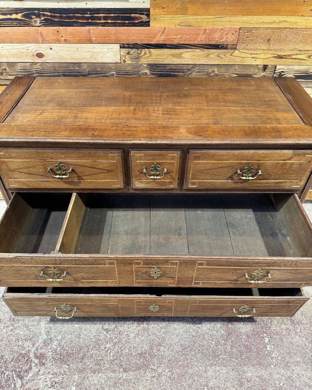 19th-century oak chest of drawers