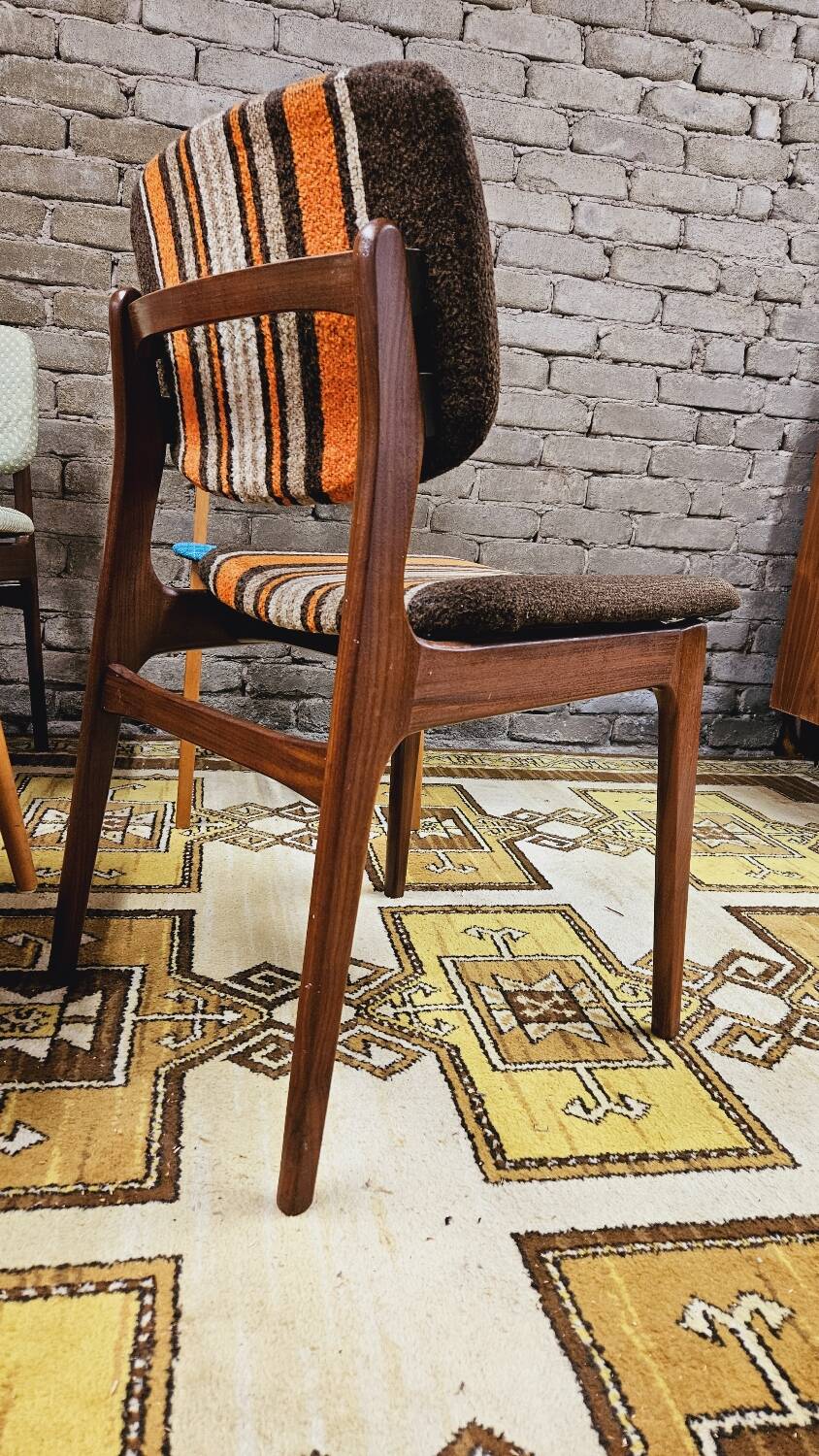 Set of 6 mismatched 1960s Scandinavian chairs