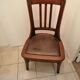 Chaise d'aisance en bois ancienne chene massif