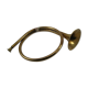 Copper hunting horn for children 2 windings