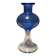 Vase with trumpet-shaped foot, in translucent and blue glass, model Lagune, 1974.