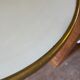 Bistro table in cast iron and beige melamine ⌀ 60 cm