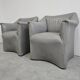 Postmodern leather armchairs Tentazione by Mario Bellini for Cassina.