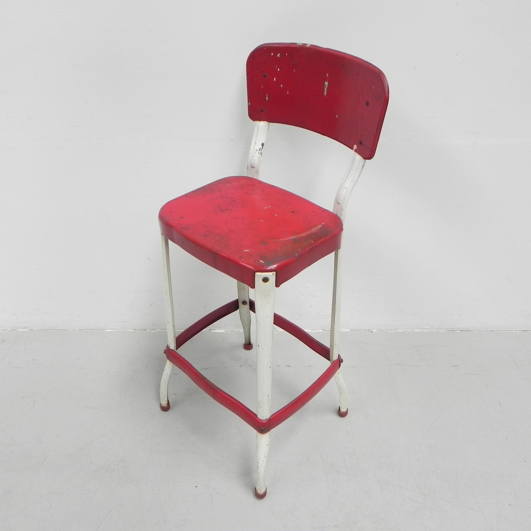 Industrial steel bar stool, stool, Cosco