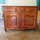 Buffet rustique-style Louis XV-Régence-chevillé- teinte merisier-bois massif