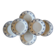 6 antique flat plates in Sarreguemines earthenware
