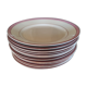 12 pink flat plates by KG Lunéville