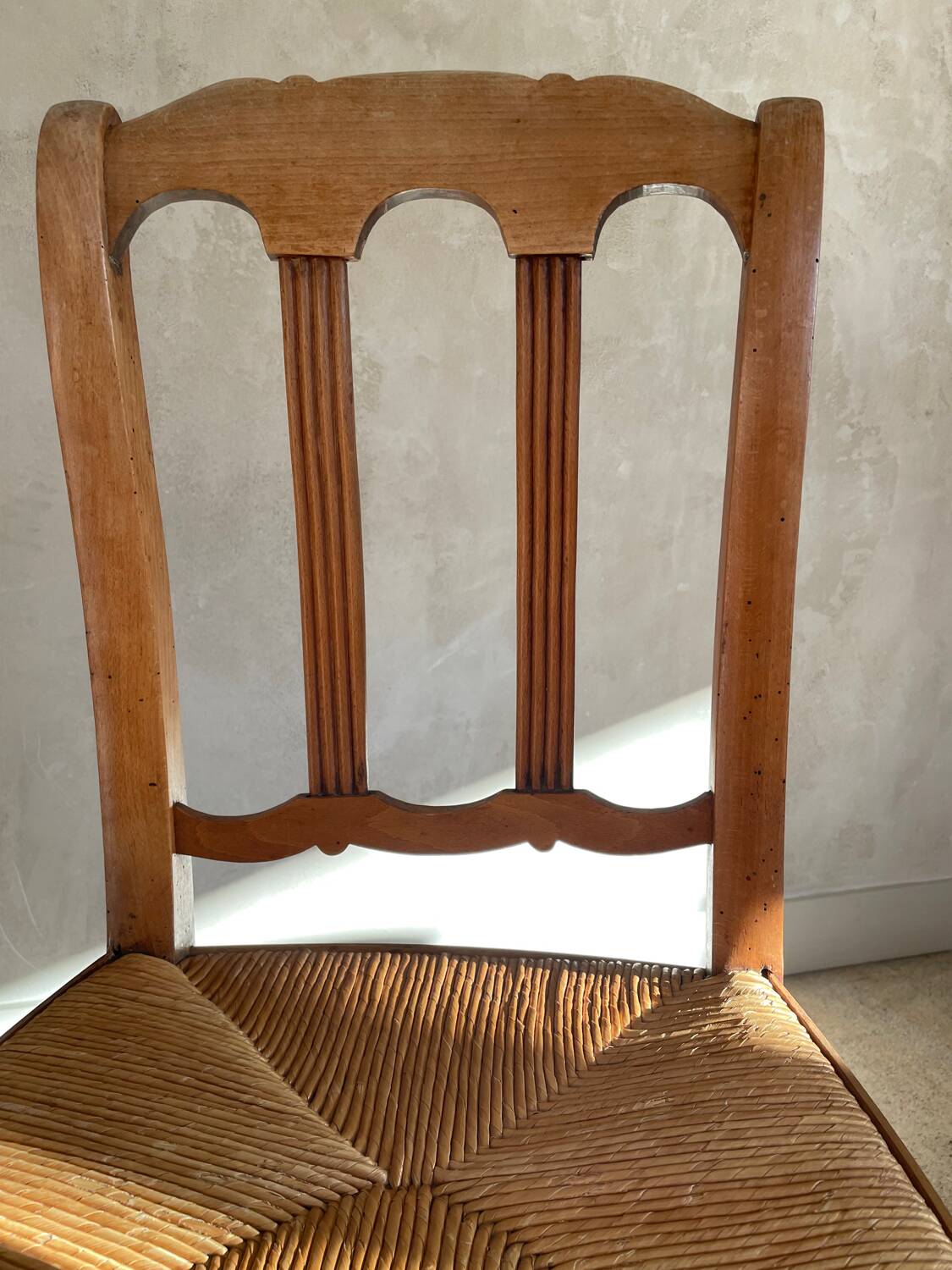 Set of antique dining room chairs