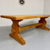 Vintage XXL farmhouse monastery pine table from the 1960s.