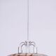 Art Deco Chandelier in Aluminium and Marbled Glass, Czech, 1940s