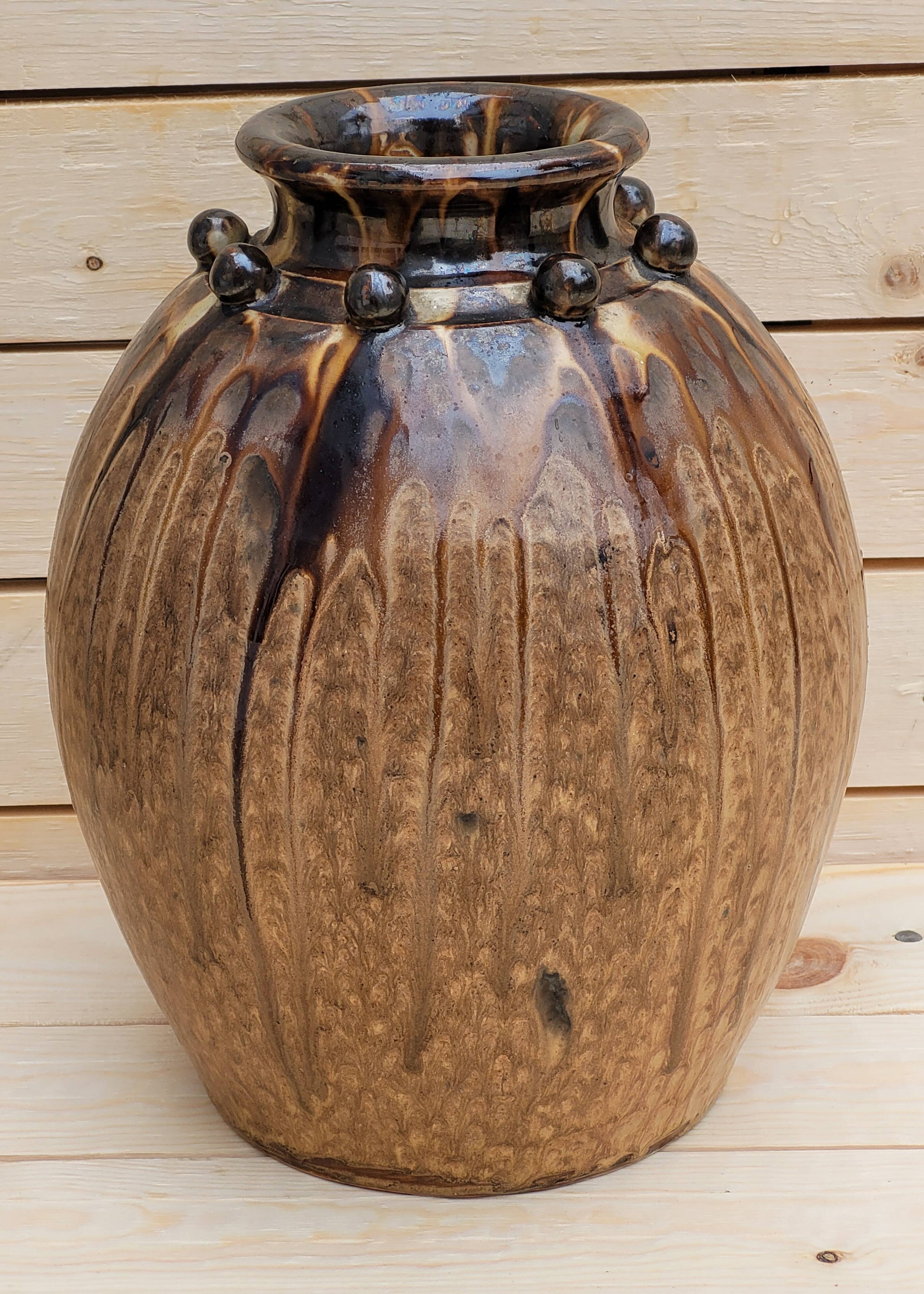 Large enamelled stoneware vase Joseph TALBOT La Borne