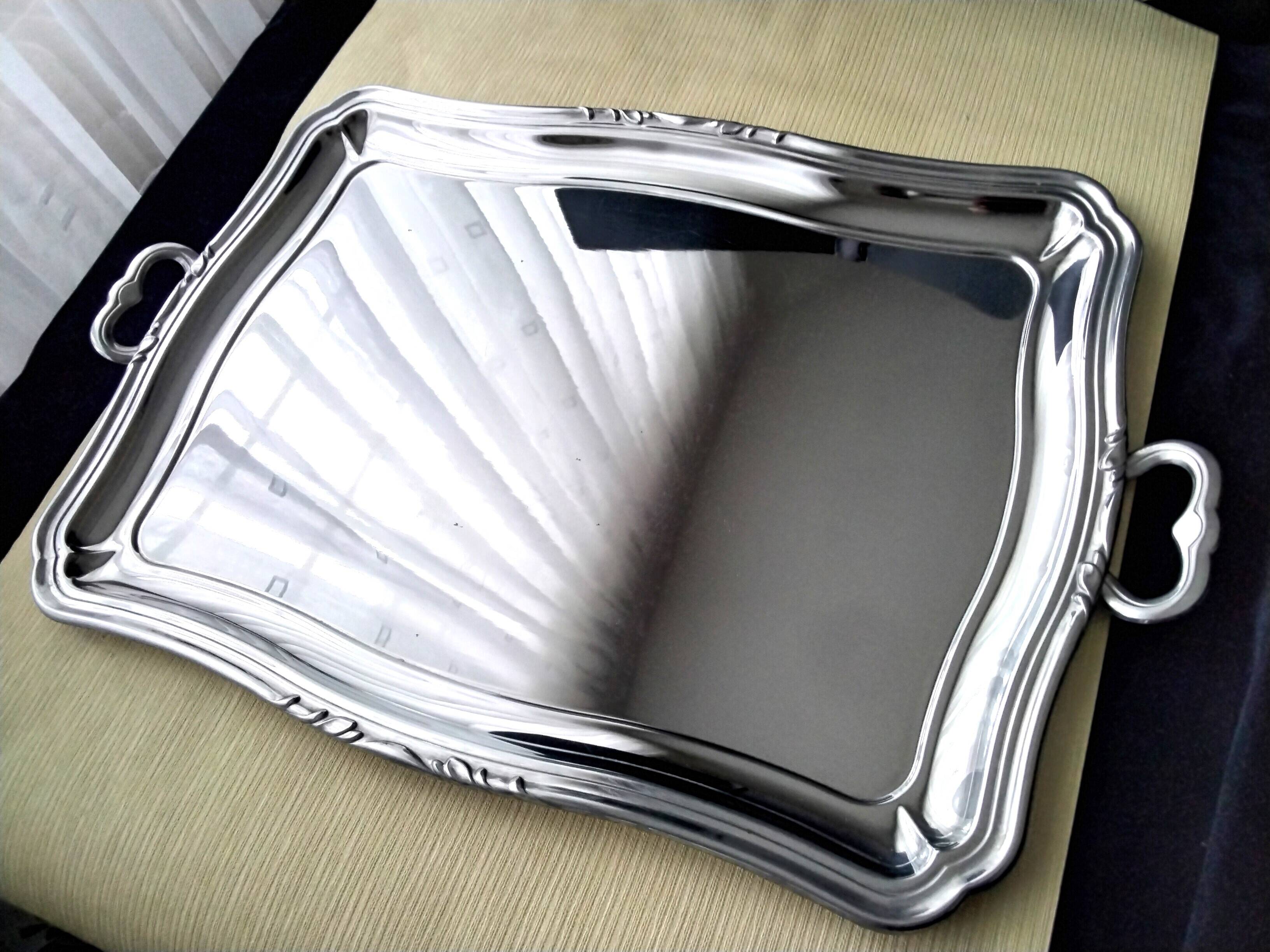 Stainless steel serving tray