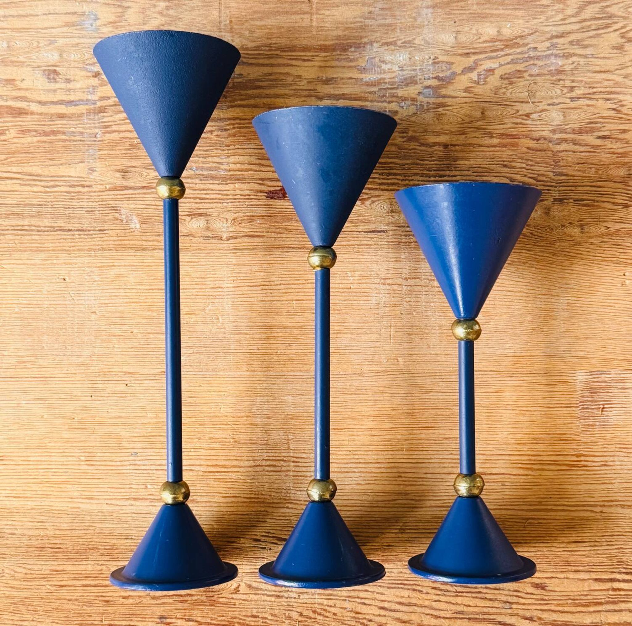 3 candle holders / chandeliers Memphis postmodern