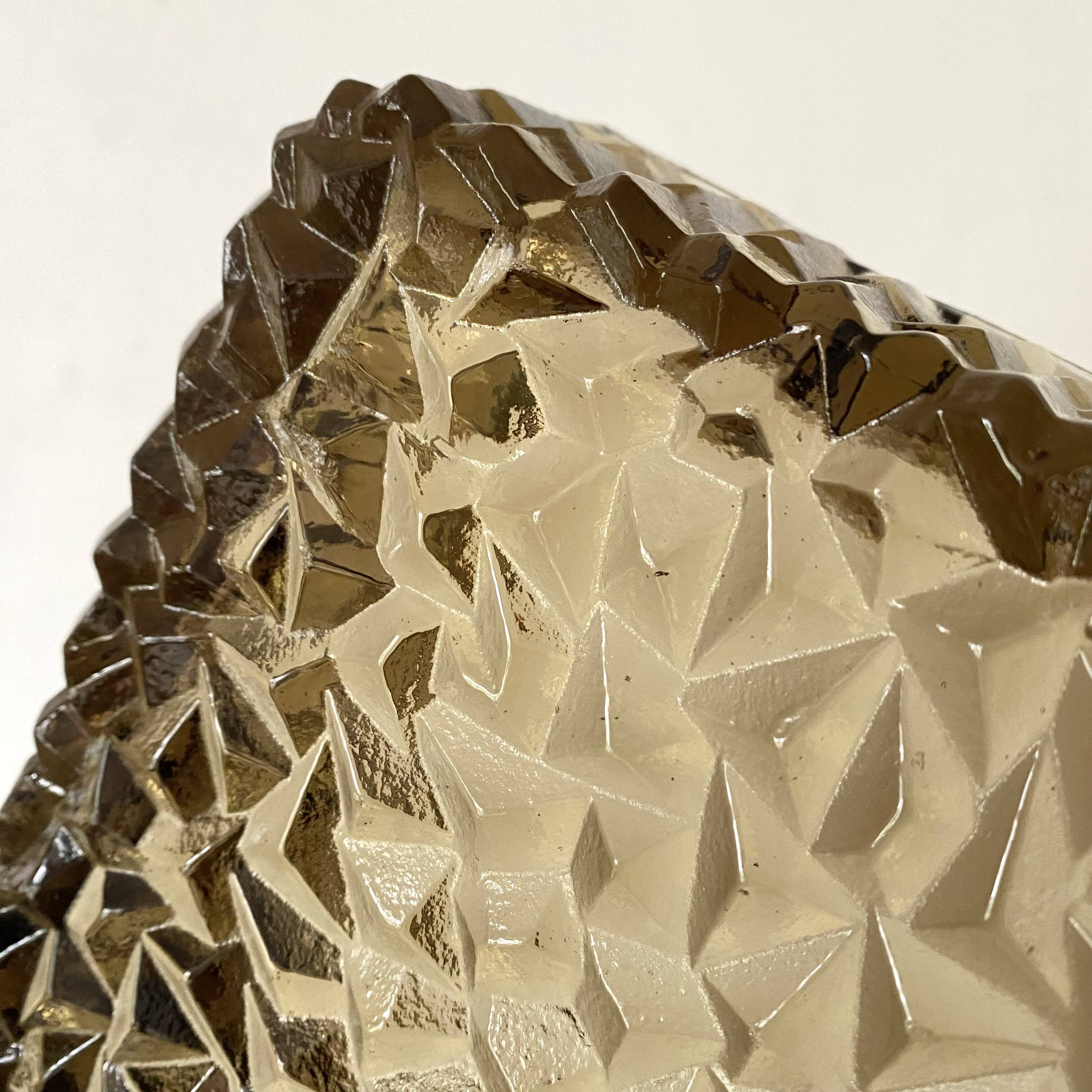 Vintage holophane glass ashtray France, 1970