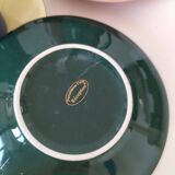 Vintage multicoloured triangular espresso set