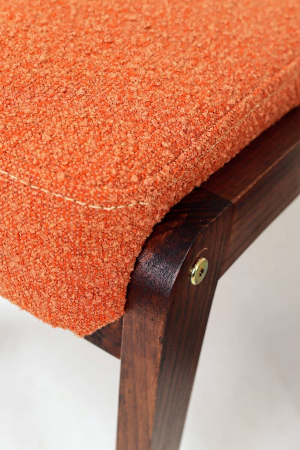 Fauteuil Vintage avec Repose-Pieds  terracotta Bouclette