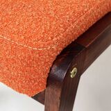 Fauteuil Vintage avec Repose-Pieds  terracotta Bouclette