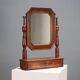 Antique walnut mirror with drawer, Italy, 19th century
