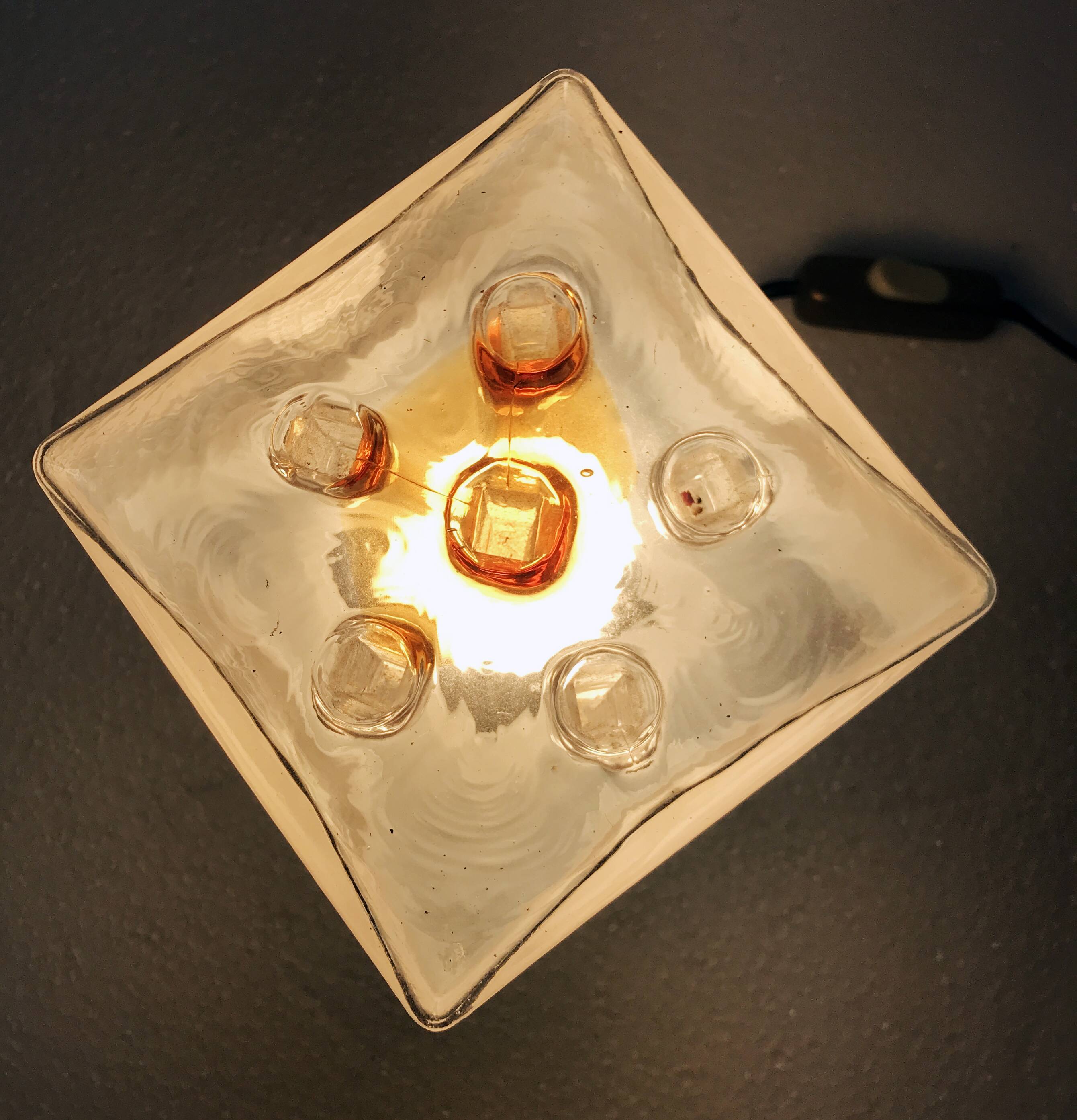 Vintage Bedside Lamp • Cubic • Gaetano Sciolari • 1969