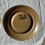 Set of 6 dessert plates in stoneware Village France D20