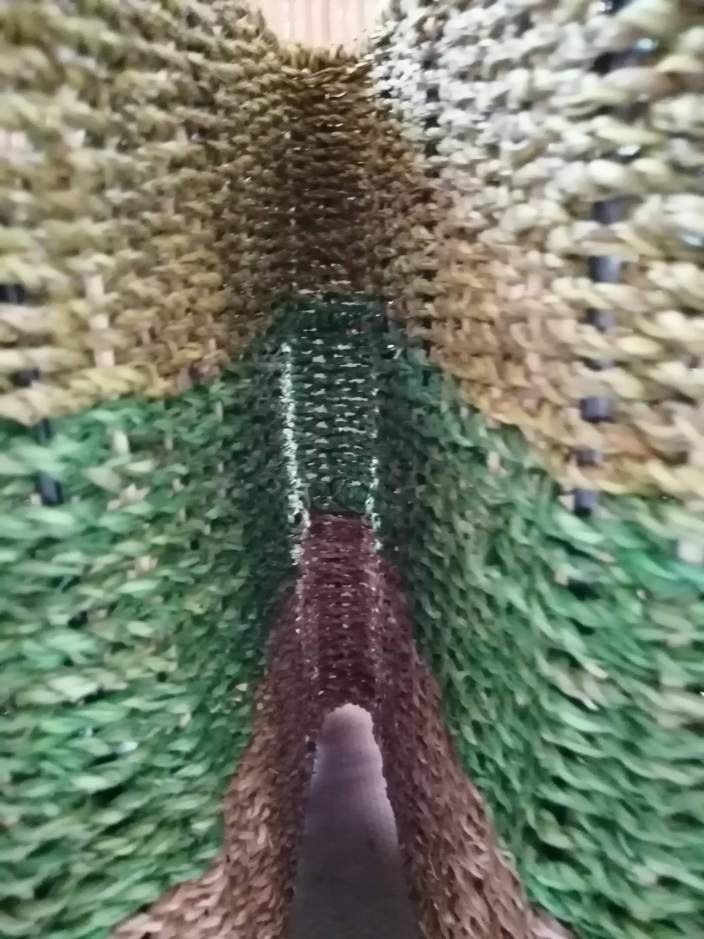 Scandinavian-style braided straw magazine door